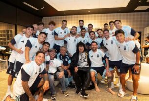 La Mona Gimenez llegó al mundial de Futbol